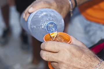 Image showing water poured from the bottle