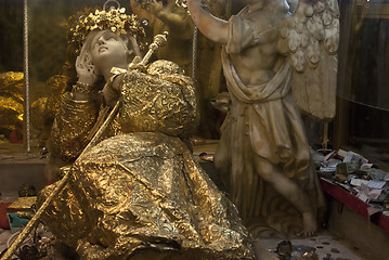 Image showing golden Saint Rosalie. Palermo