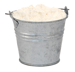 Image showing Plain / all purpose flour in a miniature metal bucket