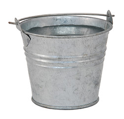 Image showing Fresh water in a miniature metal bucket