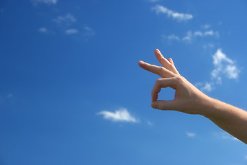 Image showing OK Hand Sign