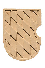 Image showing Coat clay with Bavarian diamond pattern
