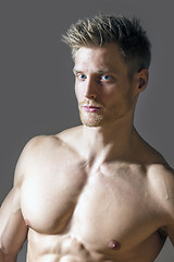 Image showing Portrait of blond sport man