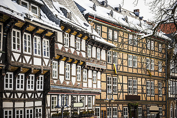 Image showing Closeup half-timbered houses in Goslar, Germany