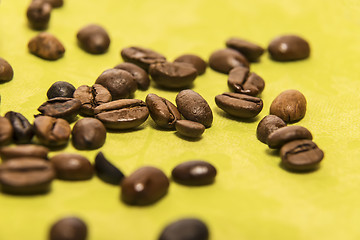 Image showing Closeup of coffee beans