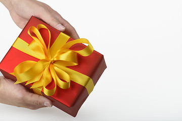 Image showing gift holding in hands