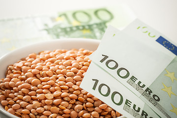 Image showing Lentils and Money
