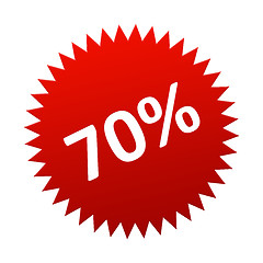 Image showing Red Button 70 Percent