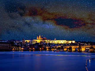 Image showing Prague with stars