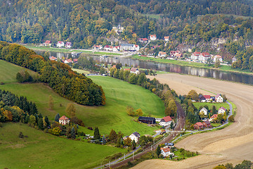 Image showing Landscape in saxony with elbe river