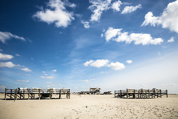 Image showing Sandy beach St. Peter-Ording