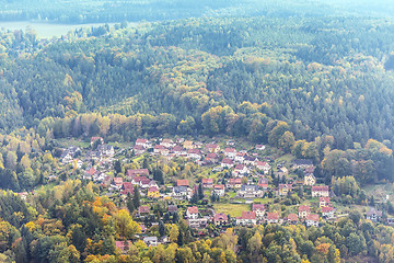 Image showing Village in forest