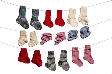 Image showing Baby socks on white background