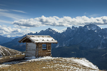 Image showing Refuge in high mountains