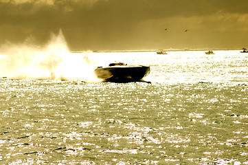 Image showing Cigarette boat races