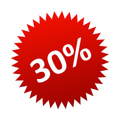 Image showing Red Button 30 Percent