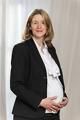 Image showing Pregnant business woman