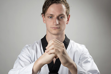 Image showing Taekwon-Do champion is preparing