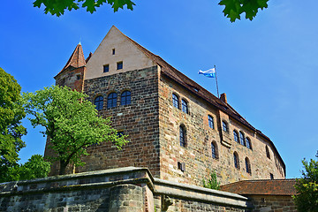 Image showing Building of Nuremberg castle with wall