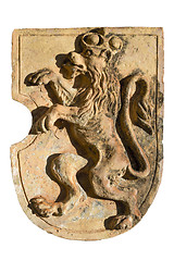 Image showing Coat clay with Bavarian lion