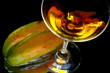 Image showing carabola fruit and drink