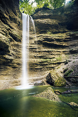 Image showing Time exposure waterfall