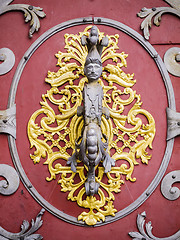 Image showing Smithery on church door