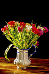 Image showing Bouquet of Flowers in Vase