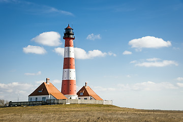 Image showing Lighthouse Westerhever on sunny day