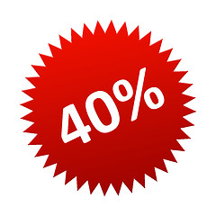 Image showing Red Button 40 Percent