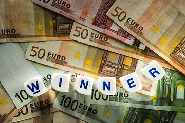 Image showing Euro with word winner