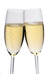 Image showing Two glasses of champagne