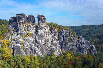 Image showing Rock formation in Saxon Switzerland