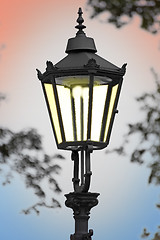 Image showing Cast iron street lamp