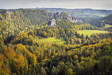 Image showing Autumn day Saxon Switzerland