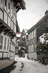 Image showing Sidestreet with half-timbered houses