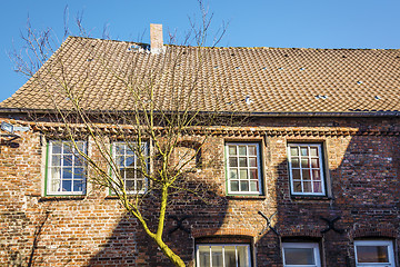 Image showing Side View red brick house