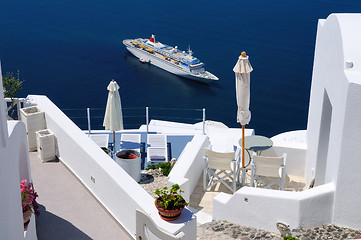 Image showing Passenger liner Santorini