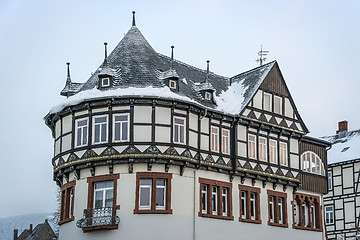 Image showing Detail view half-timbered house