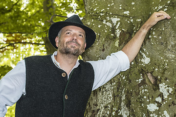 Image showing Man with Bavarian tradition