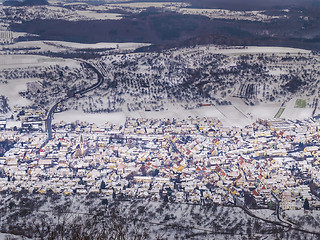 Image showing Village in winter