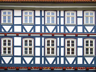 Image showing Facad half-timbered house in Duderstadt, Germany