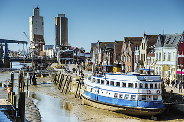 Image showing Port of Husum at low tide