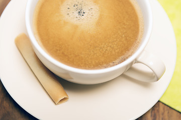 Image showing Closeup of cup of coffee