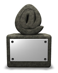 Image showing stone email symbol