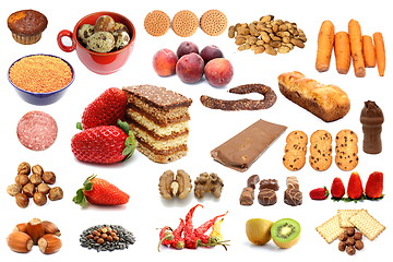 Image showing collection of different types of food