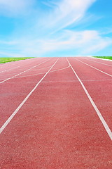 Image showing detail of a running track