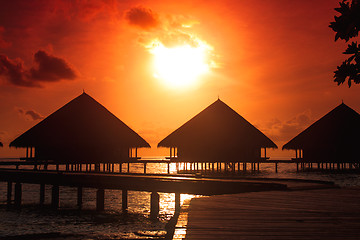 Image showing resort maldivian houses