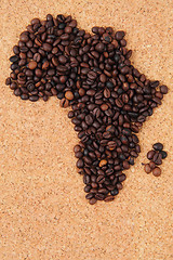 Image showing africa from coffee beans