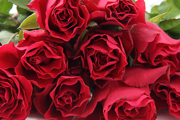Image showing fresh red roses background